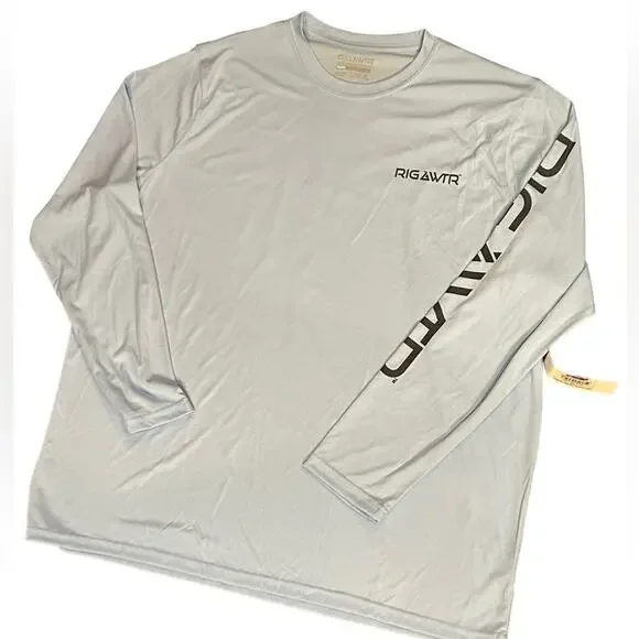 Rig & Water Mens XXL Pale Blue Long Sleeve Fishing Shirt NWT - Picture 1 of 6